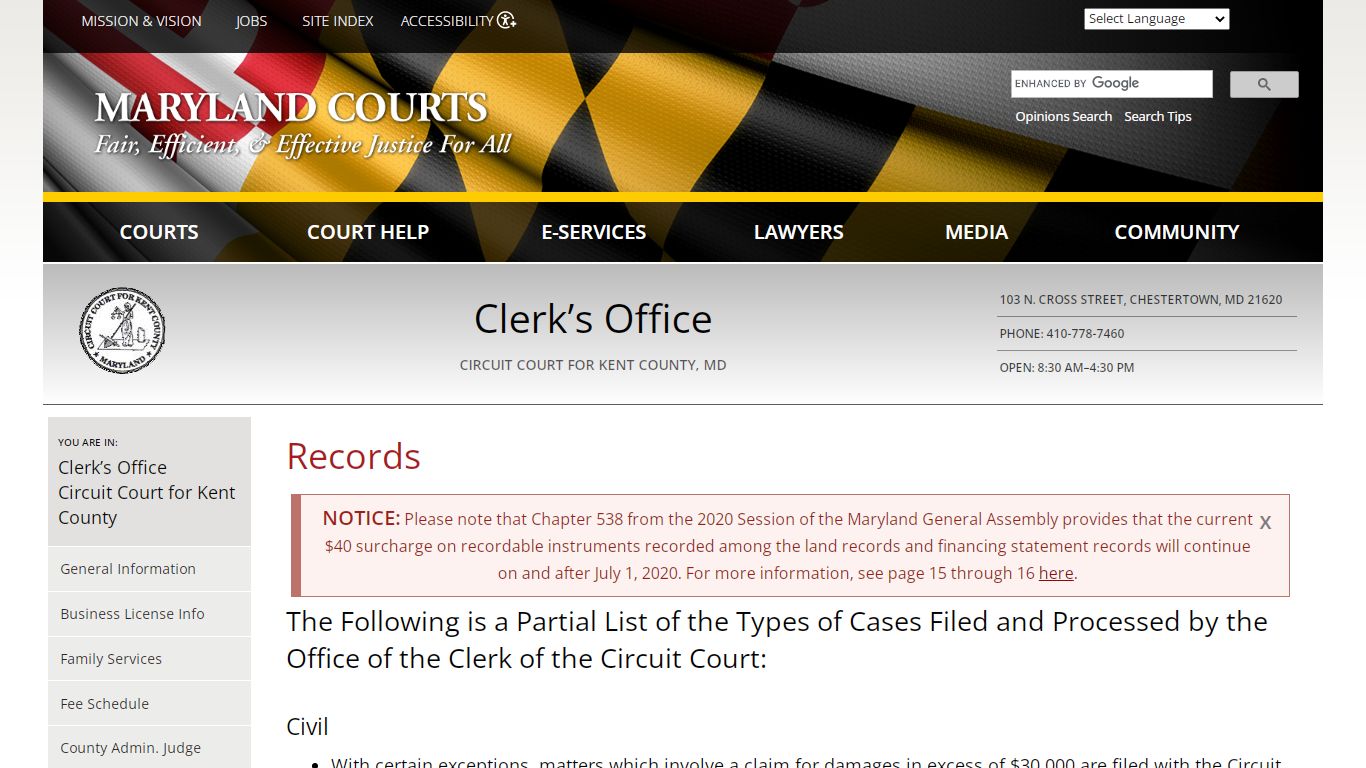 Records | Maryland Courts